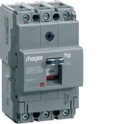 Автоматический выключатель x160 TM 3P 25kA 160-100A 440В AC Hager HHA160H-HAGER фото