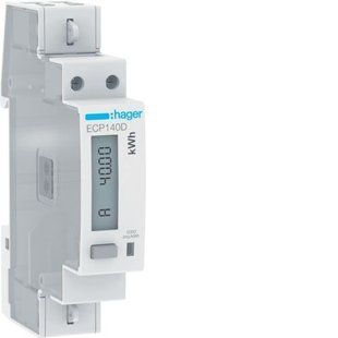 Электроэнергосчётчик однофазный HAGER ECP140D 40А, 1М, S0 MID технический отчёт ECP140D-HAGER фото