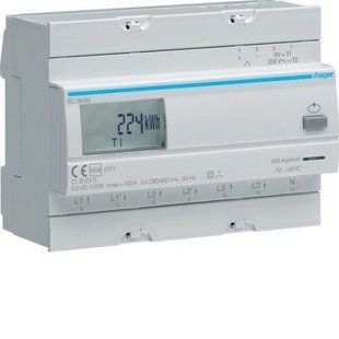 Счётчик электроэнергии трёхфазный HAGER EC364M MID 100А, 7м технический отчёт EC364M-HAGER фото