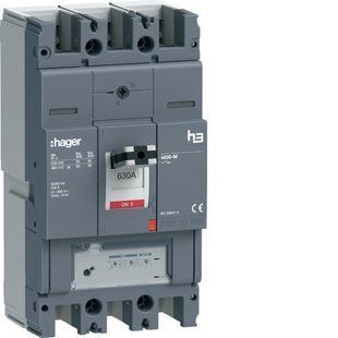 Hager HMJ630GR 3p 630А 50кА h3 LSnl автоматический выключатель HMJ630GR фото
