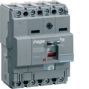 Автоматический выключатель x160 TM 4P4D Icu=25kA In=160A, Ue до 440В AC от Hager HHA161H-HAGER фото